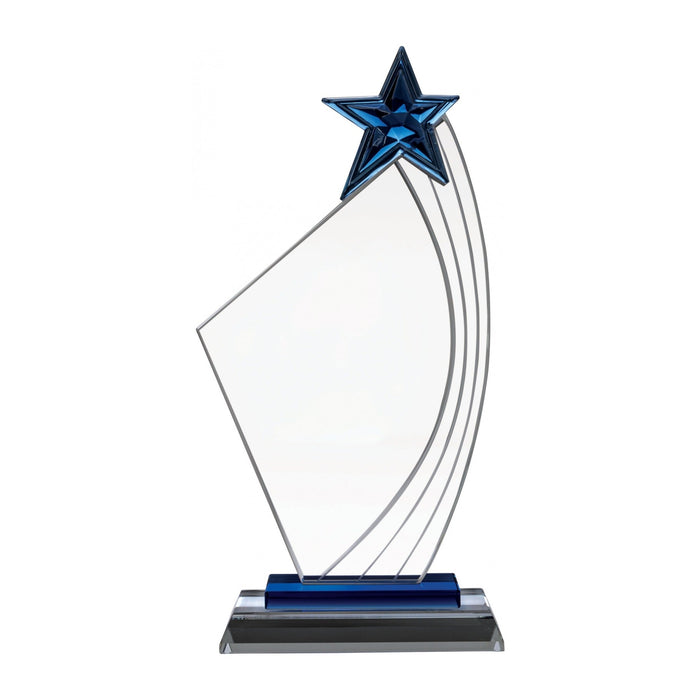 Blue Shooting Star Award - 280mm, engraved to order - Trade Engraving UK