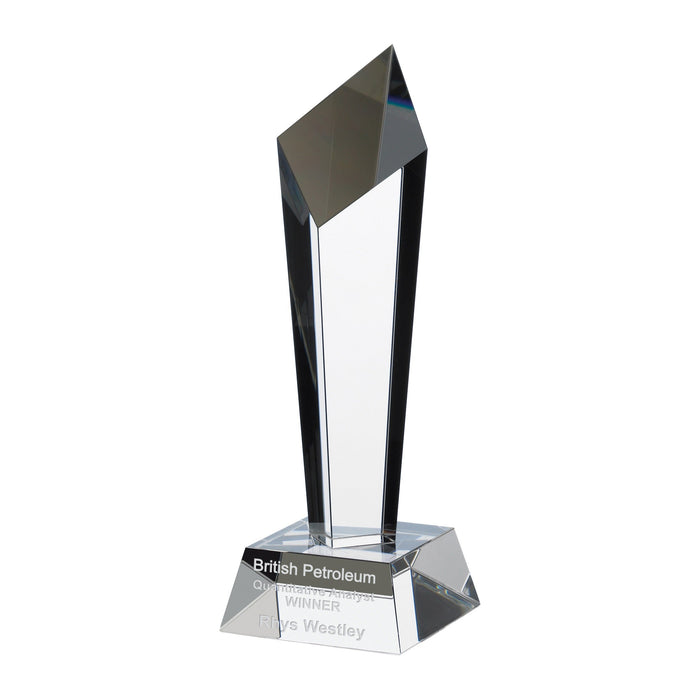 Obelisk Award - 205mm, engraved to order - Trade Engraving UK