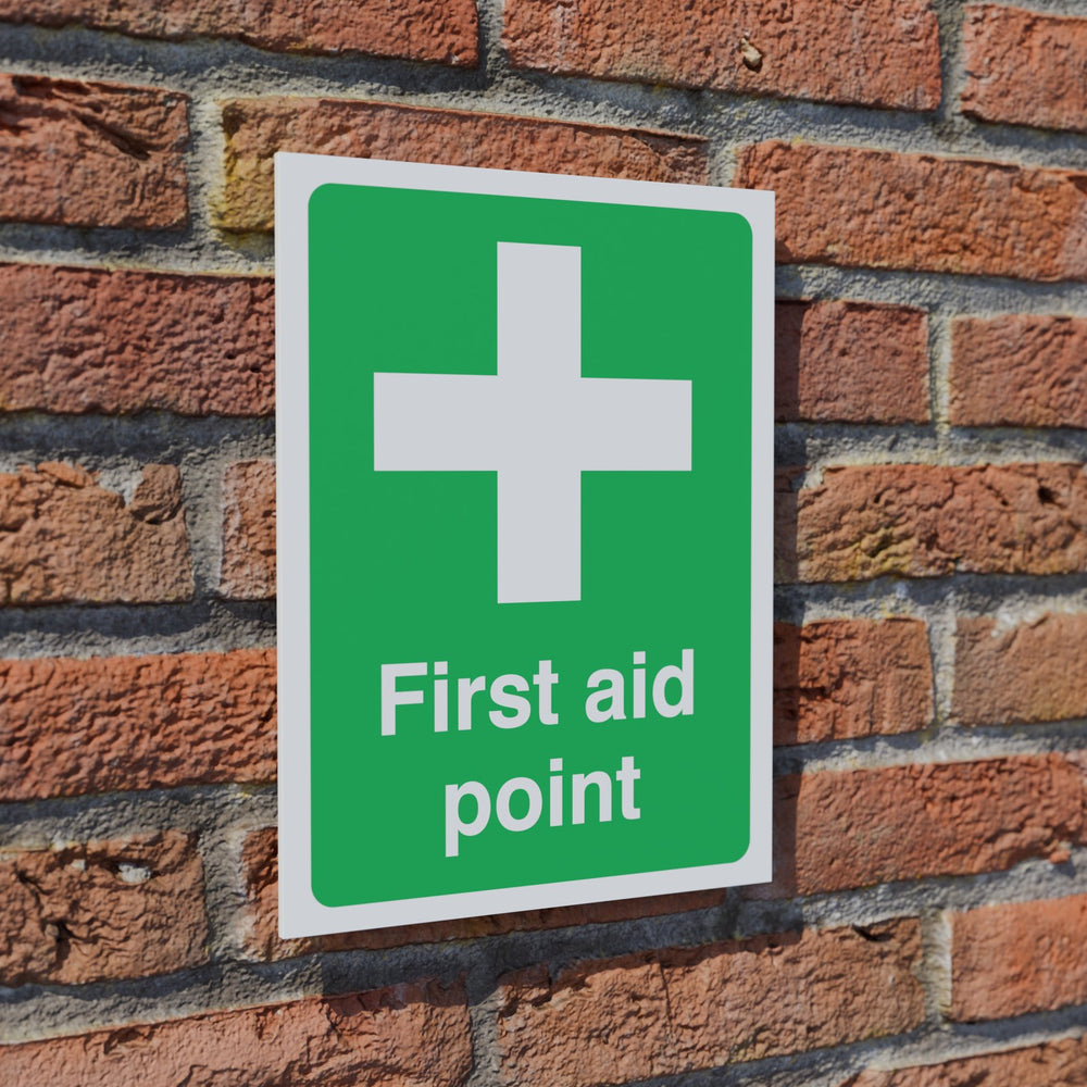 First Aid Point Portrait safety sign