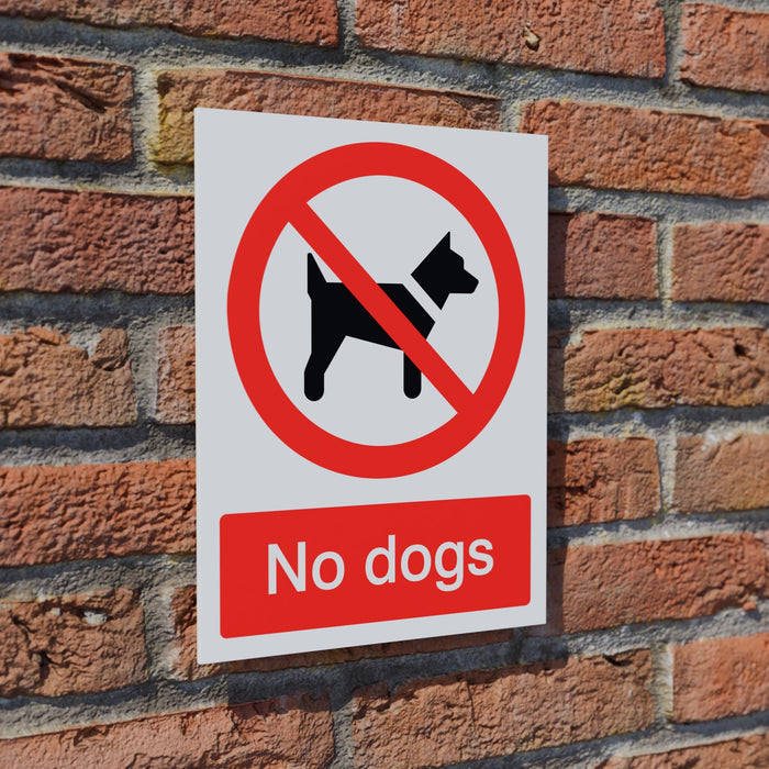 No Dogs safety sign