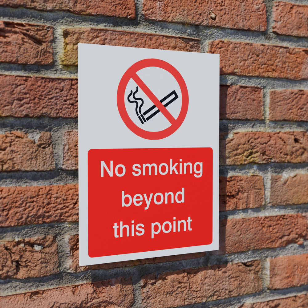 No Smoking Beyond This Point safety sign