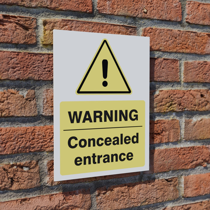 Warning Concealed Entrance safety sign