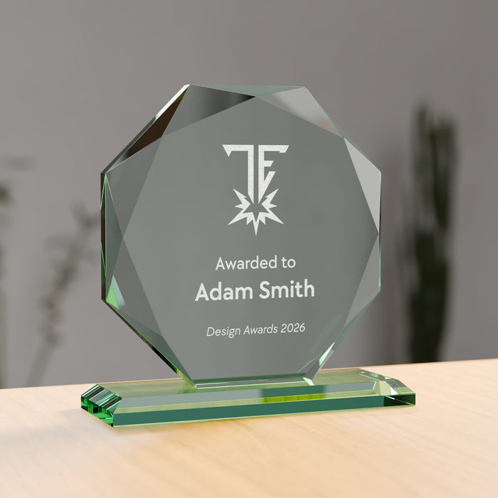 Octagonal Award - 140mm, engraved to order - Trade Engraving UK