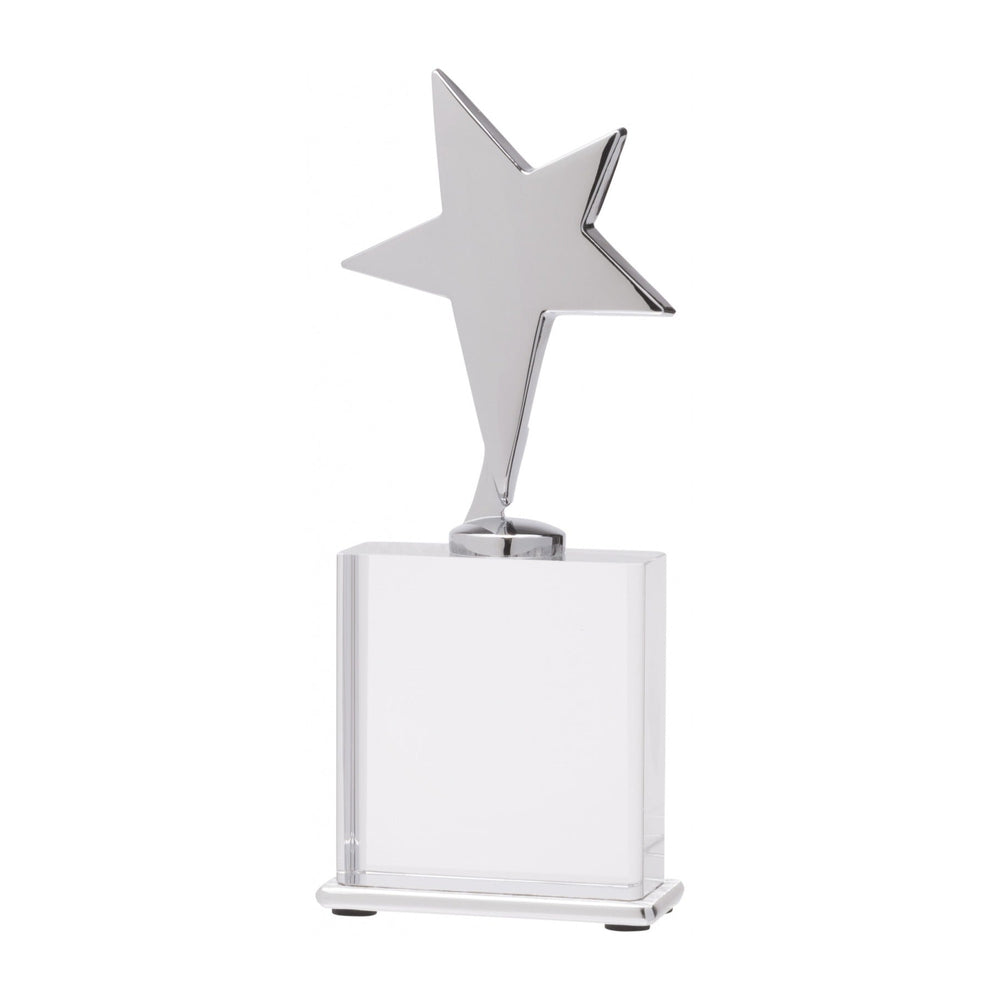 Star on Glass - 190mm, engraved to order - Trade Engraving UK