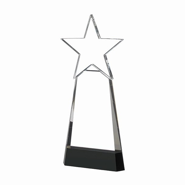 Optic Star Glass Award - 200mm, engraved to order - Trade Engraving UK