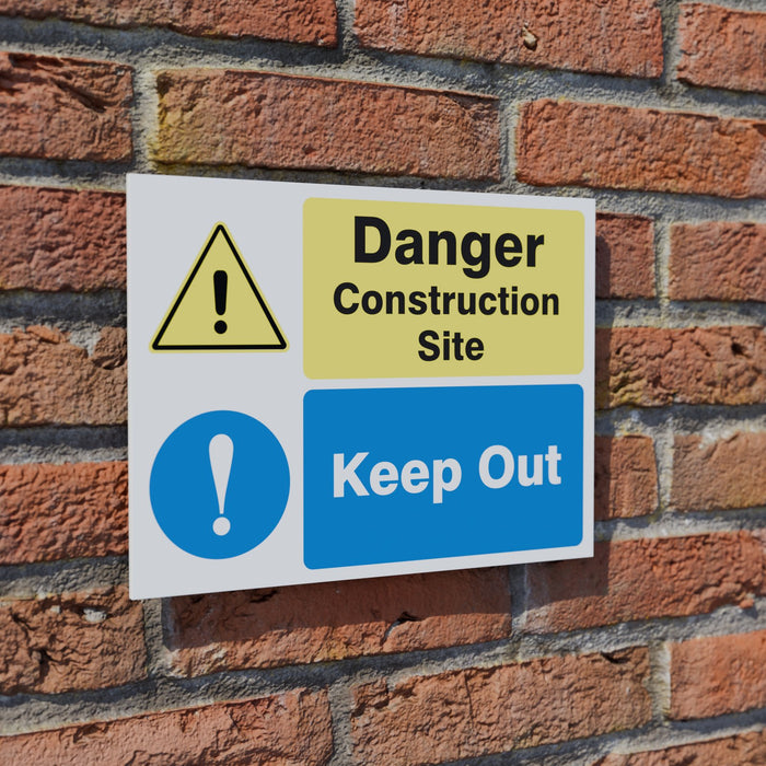 Danger Construction Site Keep Out safety sign
