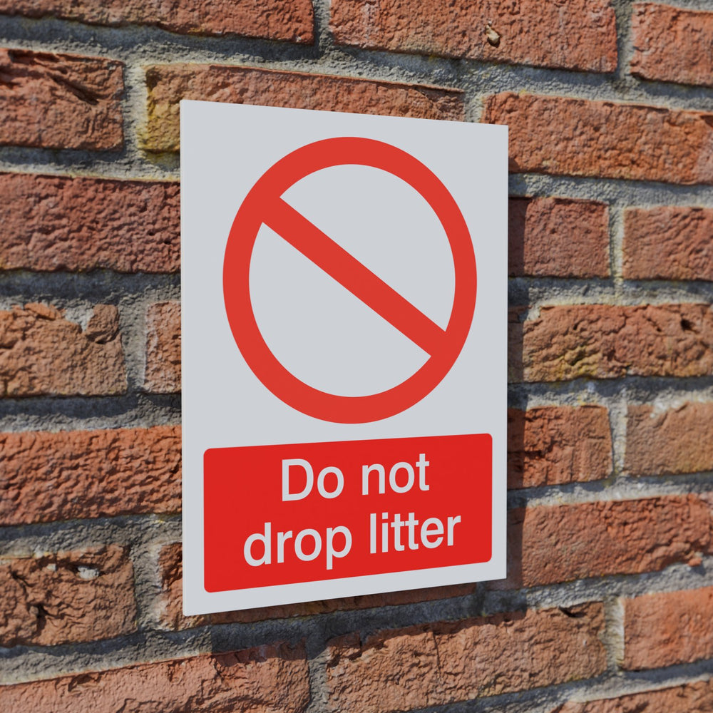 Do Not Drop Litter safety sign