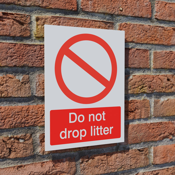 Do Not Drop Litter safety sign
