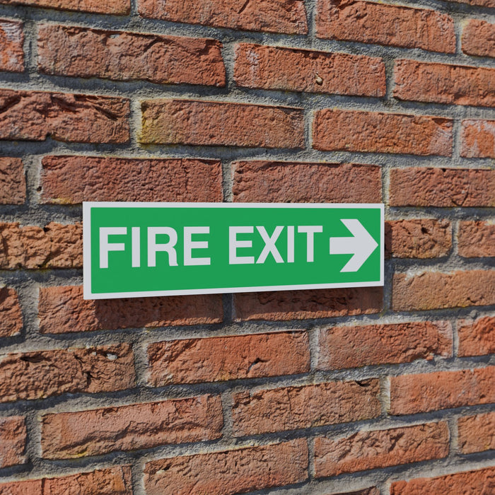 Fire Exit Right safety sign