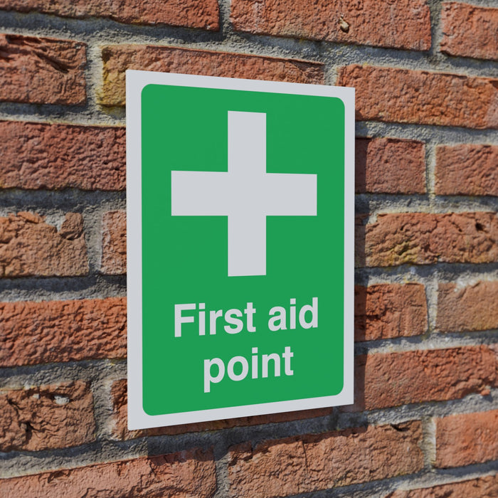First Aid Point Portrait safety sign