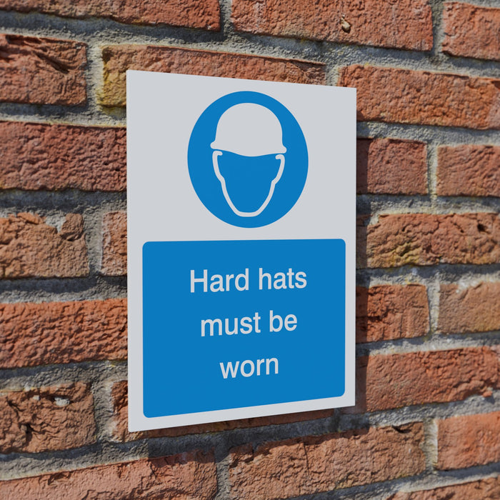 Hard Hats Must Be Worn safety sign