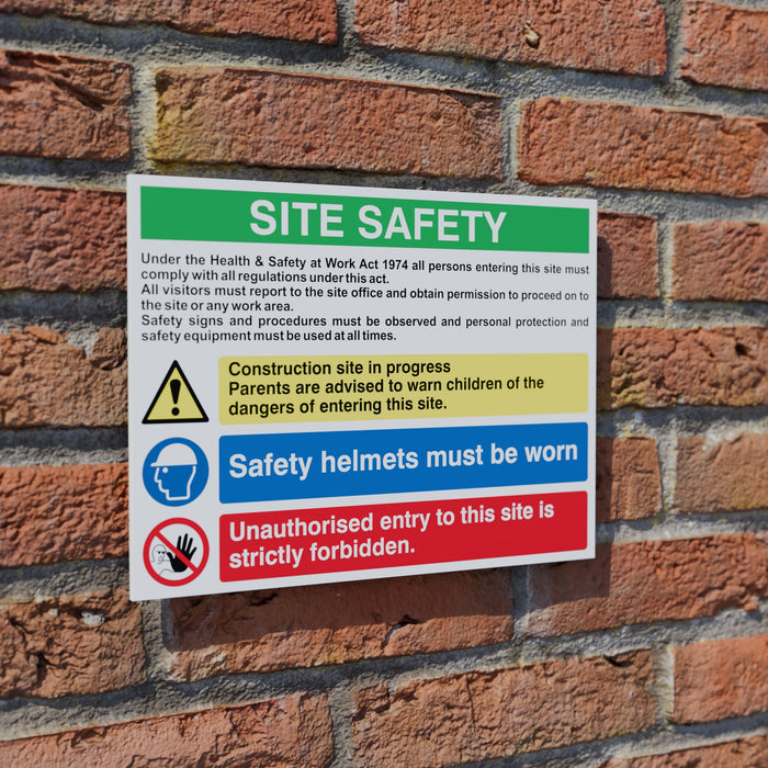 Site Safety Helmets safety sign