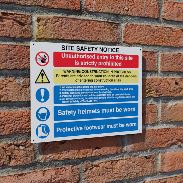 Site Safety Notice safety sign
