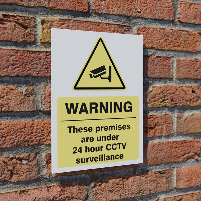 Warning 24 Hour CCTV Surveillance safety sign