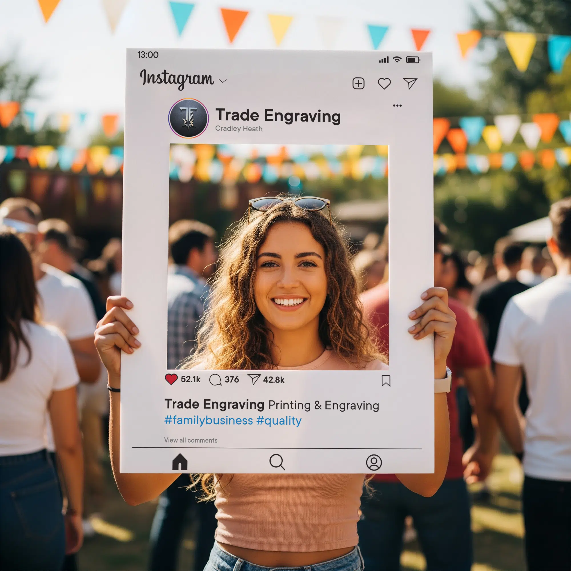 Custom selfie frames for events - branded photo frames wholesale