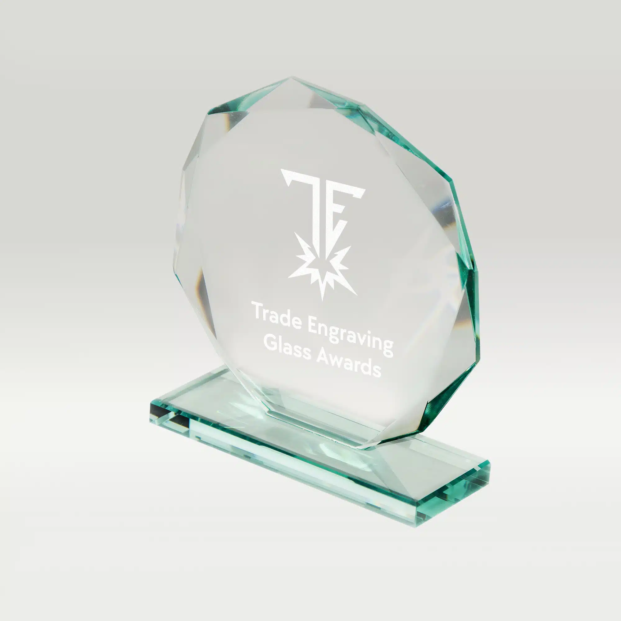Glass award with engraving - premium glass awards and glass trophies